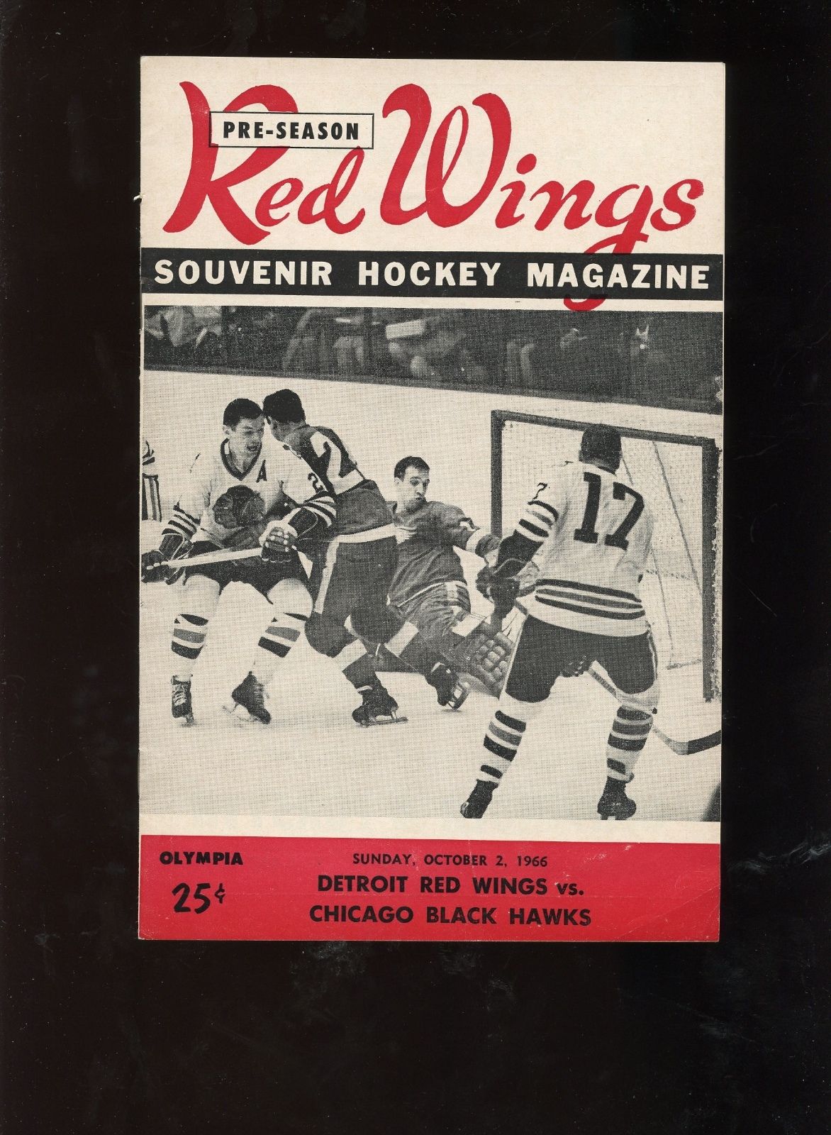 NHL Program: Detroit Red Wings (1966-67)