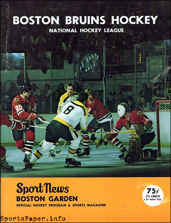 NHL Program: Boston Bruins (1972-73)