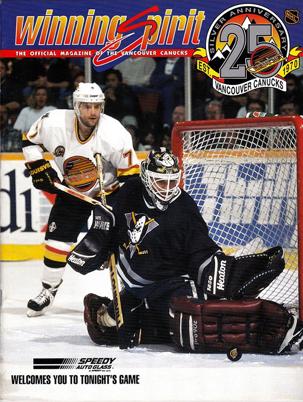 NHL Program: Vancouver Canucks (1994-95)