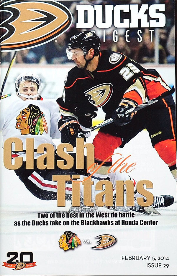 NHL Program: Anaheim Ducks (2013-14)