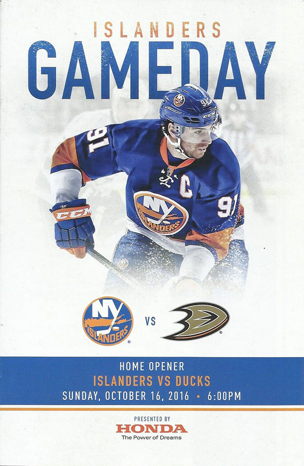 NHL Program: New York Islanders (2016-17) | SportsPaper.info