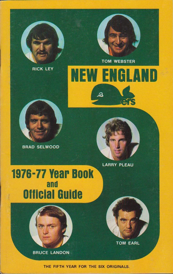 WHA Media Guide: New England Whalers (1976-77)