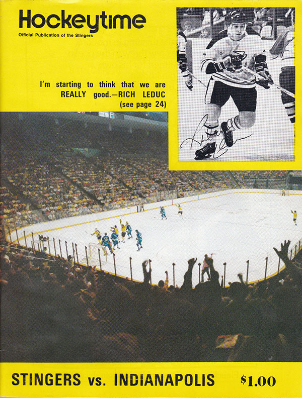 WHA Program: Cincinnati Stingers (1976-77)