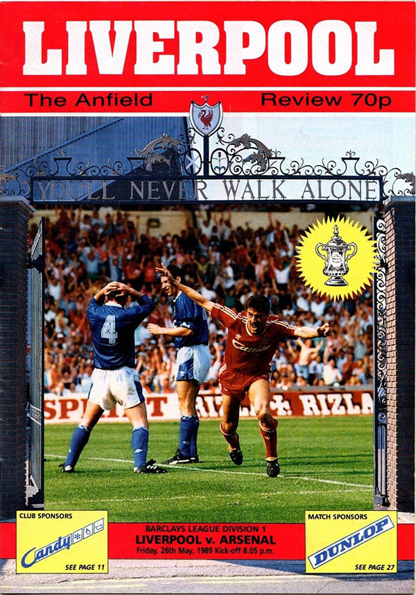 English Football Program: Liverpool vs. Arsenal (May 26, 1989)