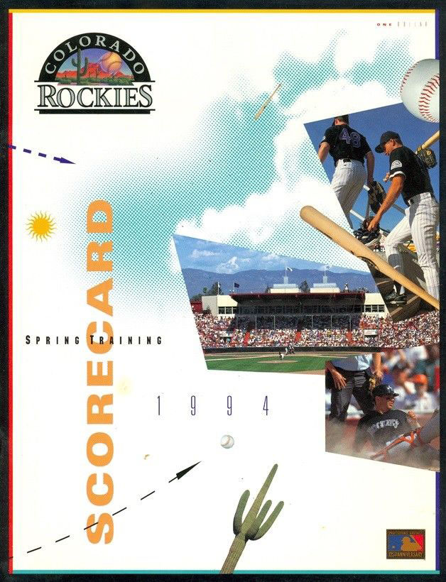 1994 Colorado Rockies spring training program SportsPaper Wiki