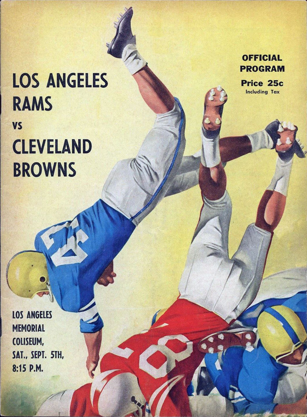 Los Angeles Rams vs. Cleveland Browns (September 5, 1959) SportsPaper