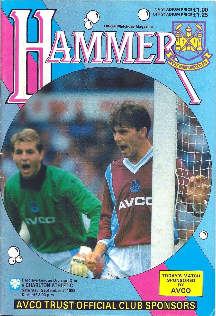 West Ham United vs. Charlton Athletic (September 3, 1988) - SportsPaper ...