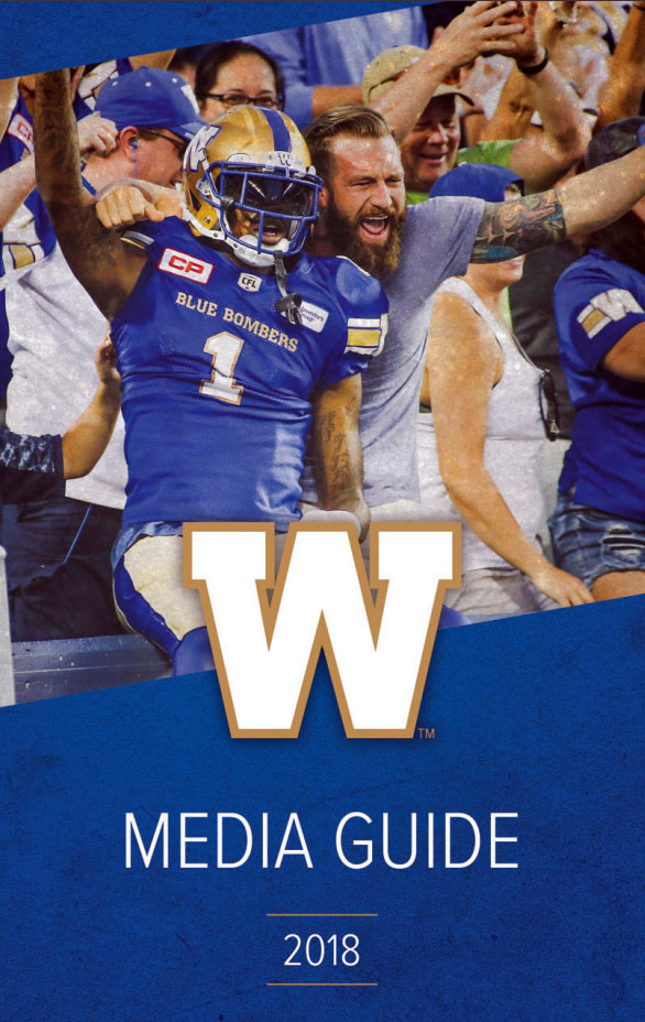 Cfl Media Guide Winnipeg Blue Bombers 2018 