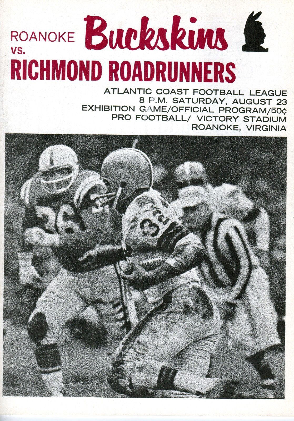 Roanoke Buckskins Vs Richmond Roadrunners (August 23, 1969