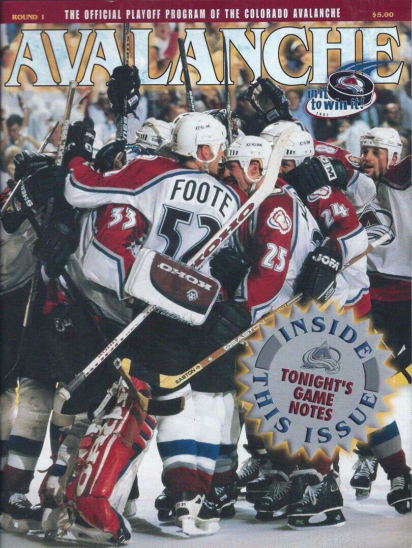 1997 Colorado Avalanche playoff program (vs. Chicago Blackhawks