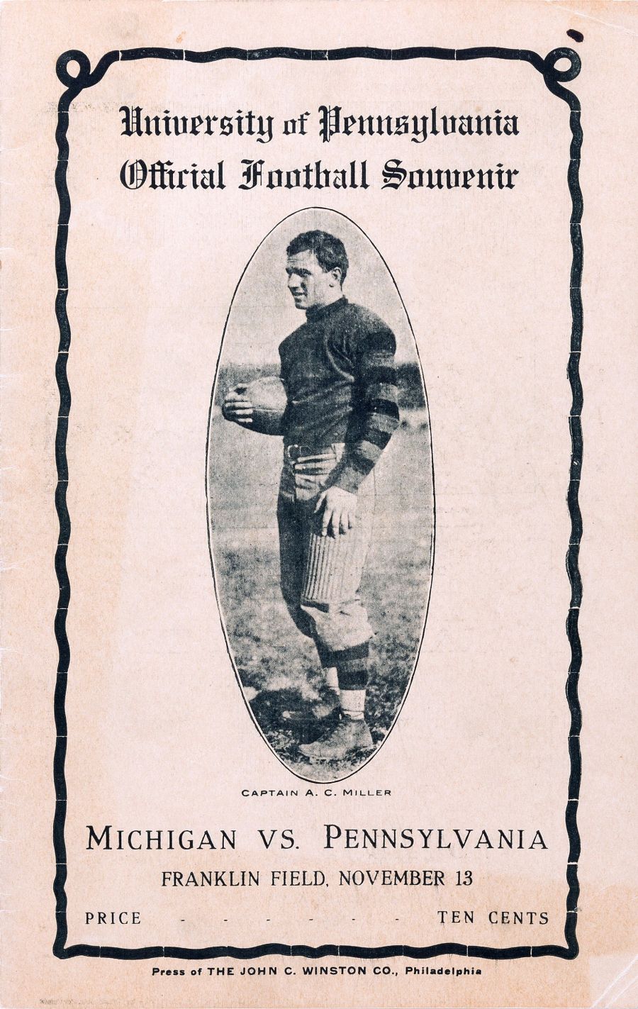 Penn Quakers vs. Michigan Wolverines (November 13, 1909) SportsPaper Wiki