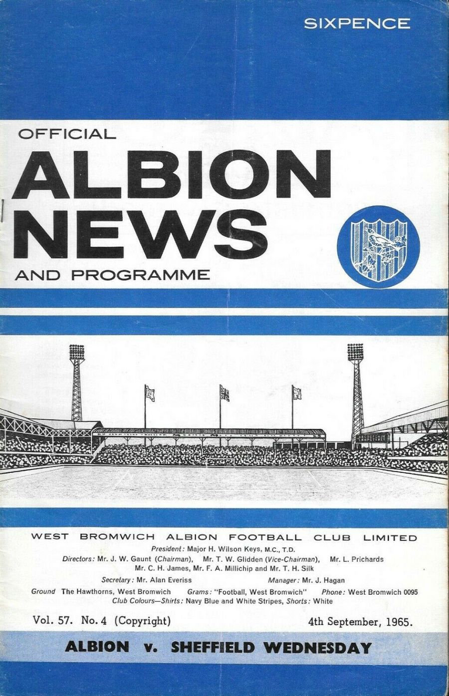 West Bromwich Albion vs. Sheffield Wednesday (September 4, 1965