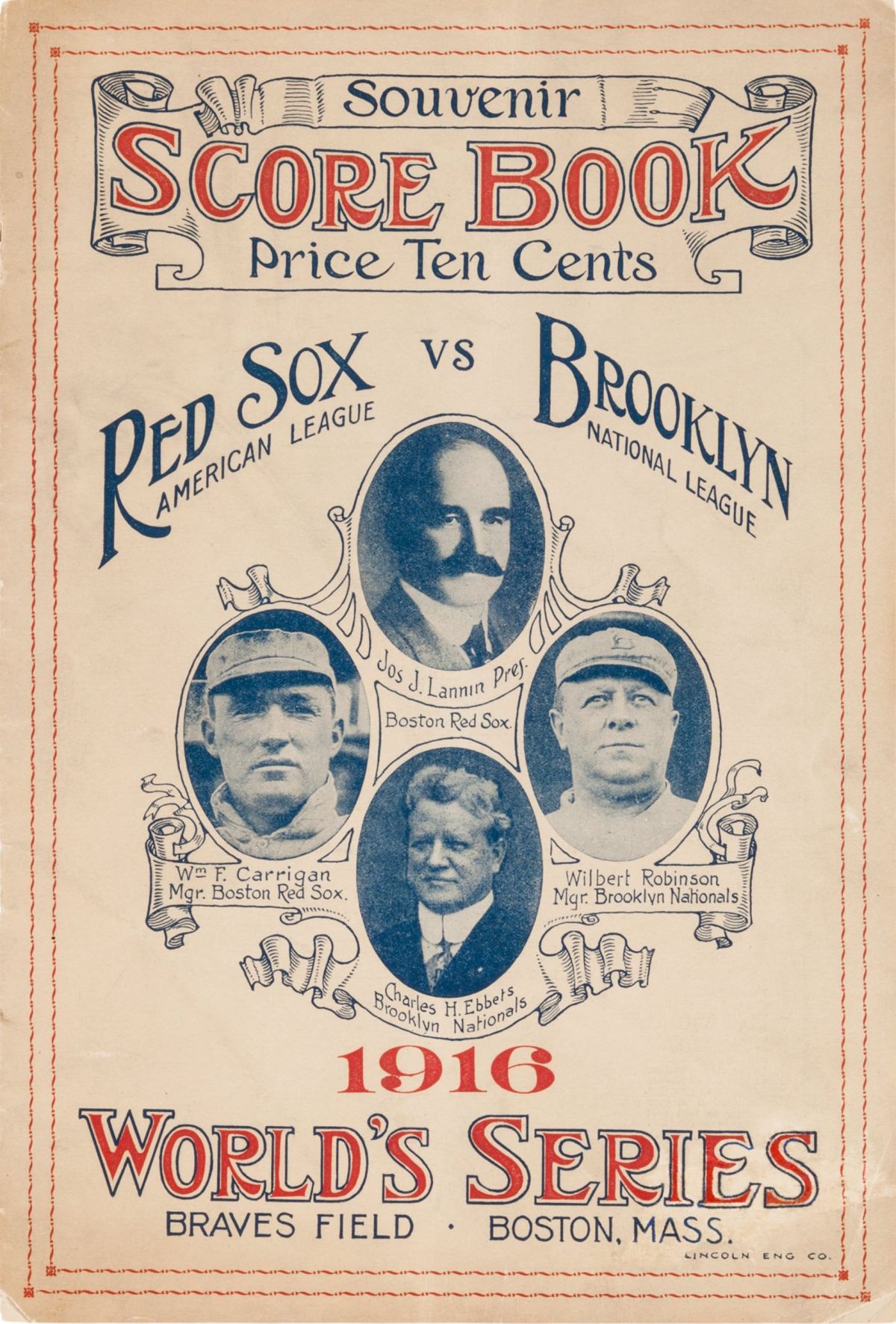 1916 World Series Boston Red Sox Vs Brooklyn Robins SportsPaper Wiki   1200px Mlb World Series Program Boston Red Sox 1916 