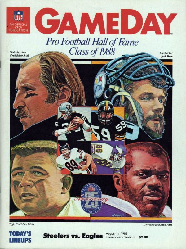 Pittsburgh Steelers Jack Ham Pro Football Hall of Fame 1988 Vintage POSTER