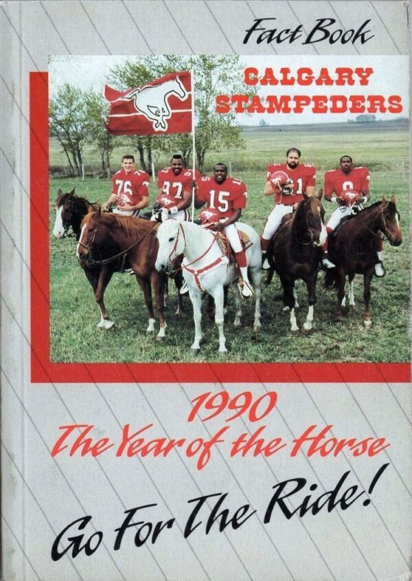 1990 Calgary Stampeders media guide