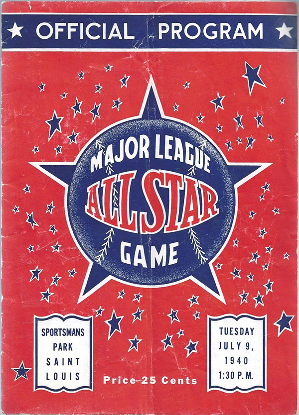 1940 Major League Baseball All-Star Game program