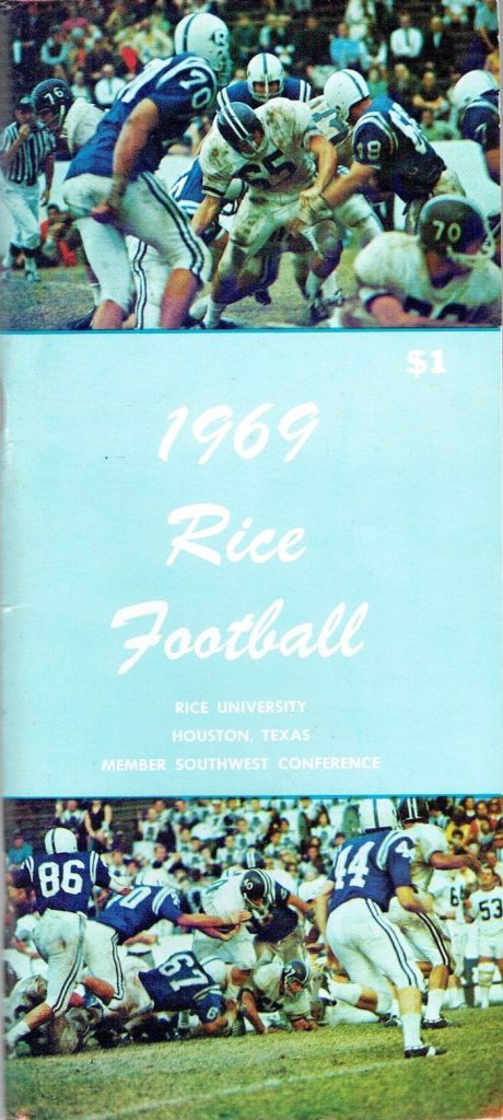 1969 Rice Owls football media guide