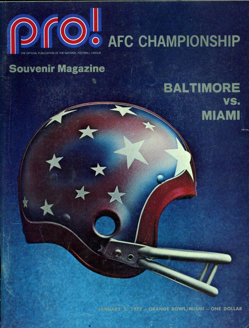 NFL Program: Miami Dolphins vs. Baltimore Colts (January 2, 1972)