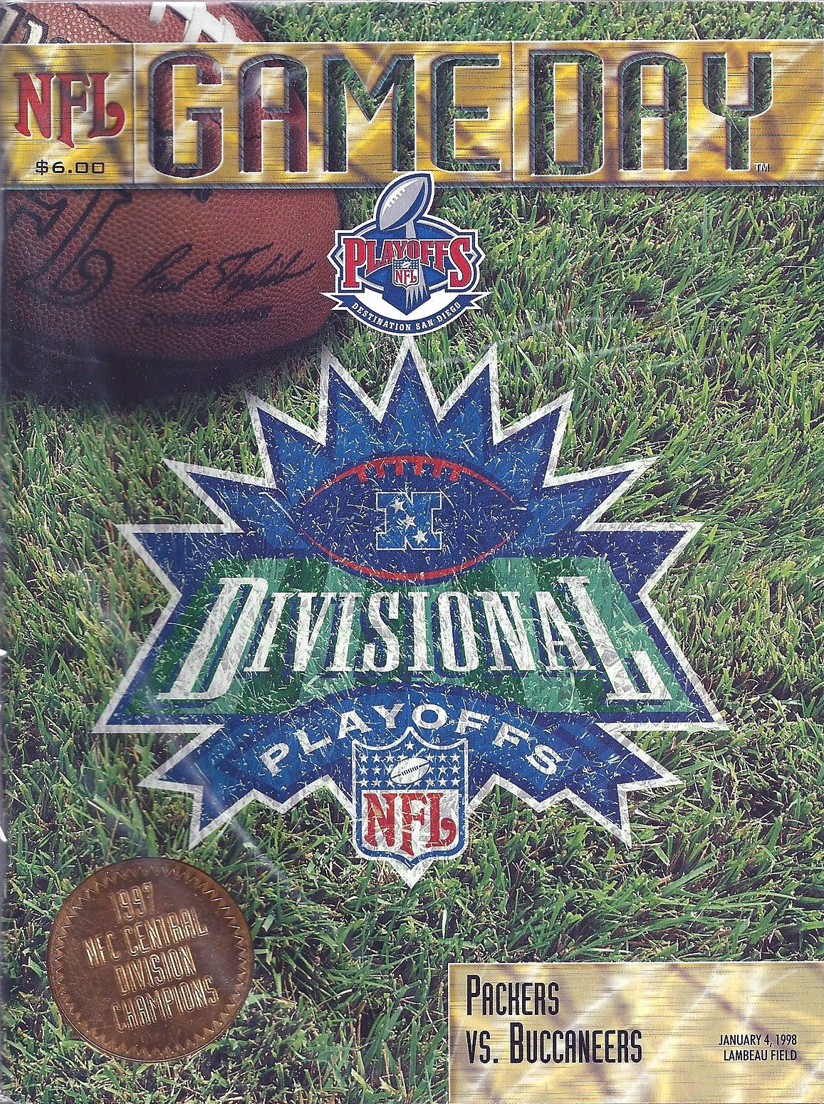 NFL Program: Green Bay Packers vs. Tampa Bay Buccaneers (January 4, 1998)