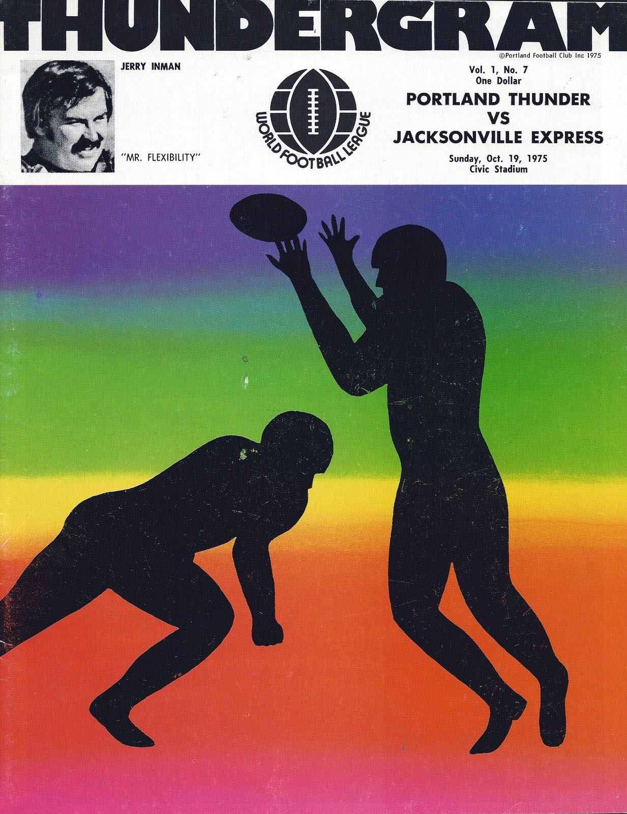 Portland Thunder vs. Jacksonville Express (October 19, 1975)