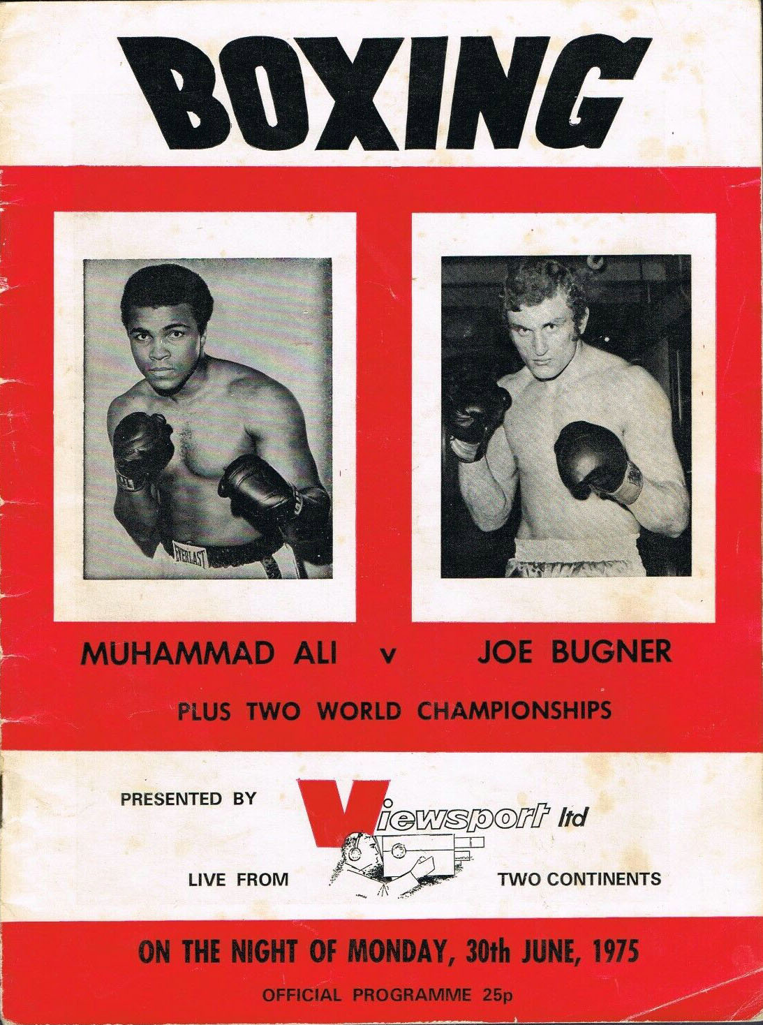 Boxing Program: Muhammad Ali vs. Joe Bugner (July 1, 1975)