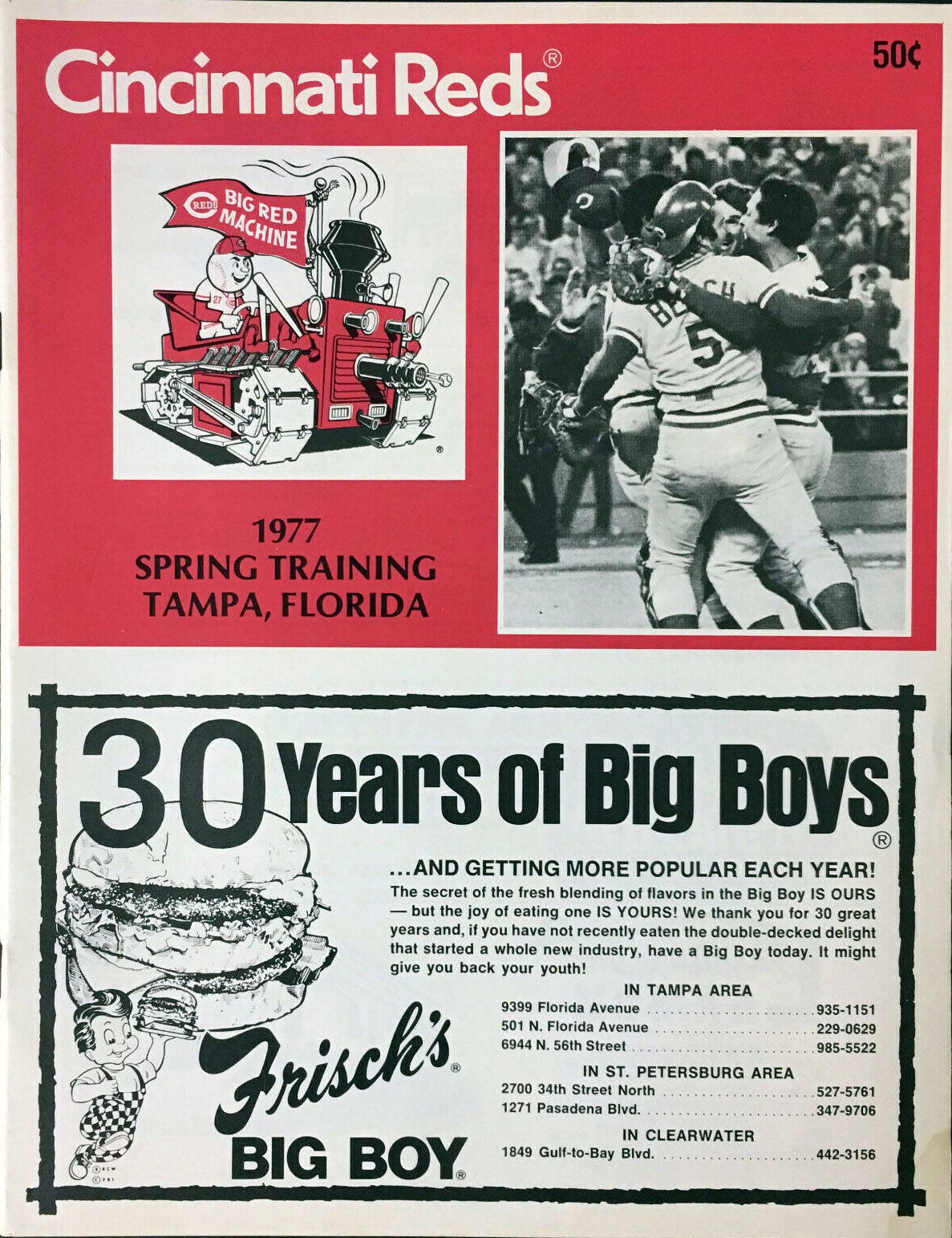 1977 Cincinnati Reds Game Publications - SportsPaper.info