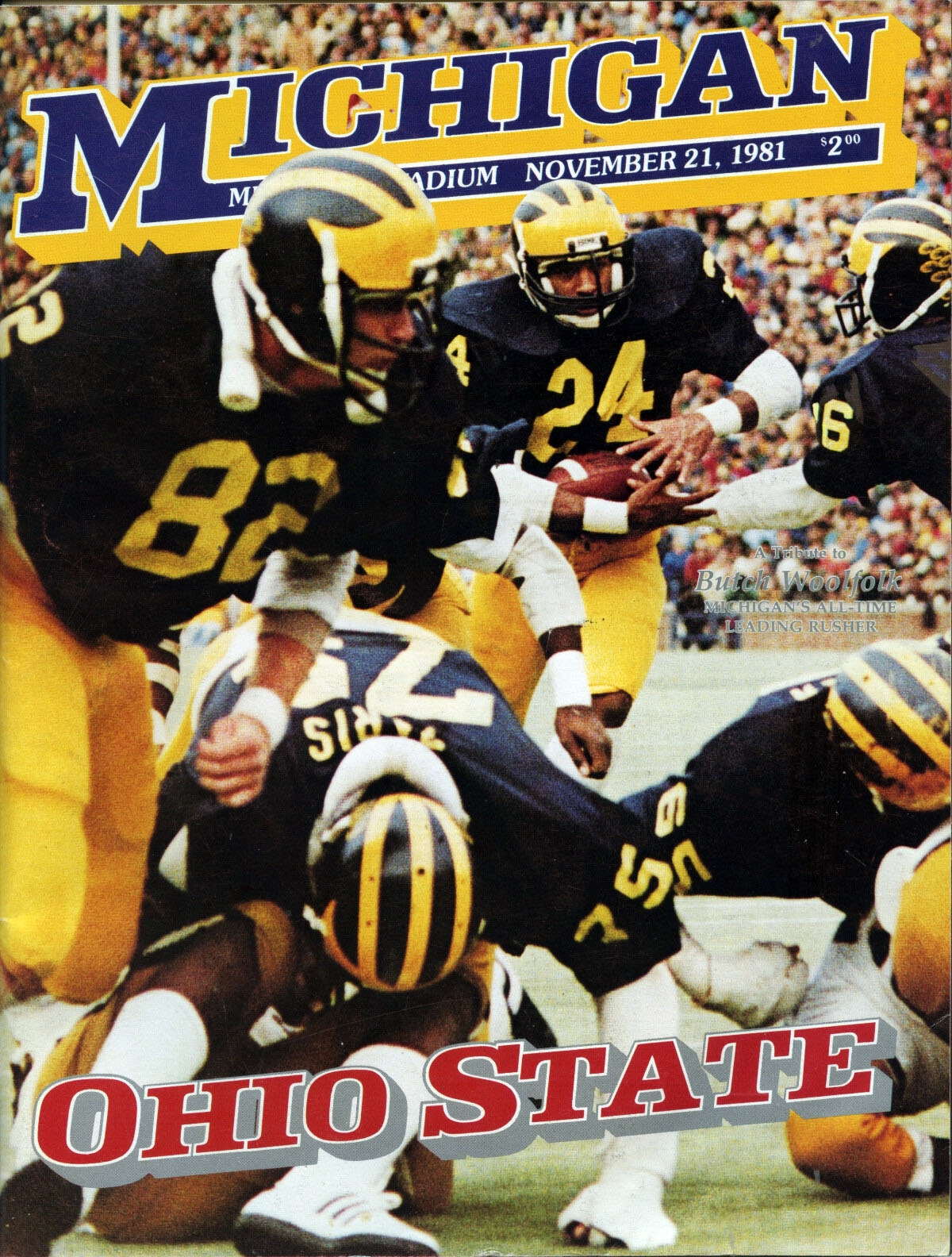 Michigan Wolverines vs. Ohio State Buckeyes (November 21, 1981)
