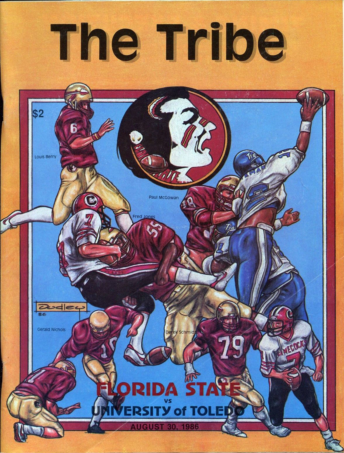 College Football Program: Florida State Seminoles vs. Toledo Rockets (August 30, 1986)