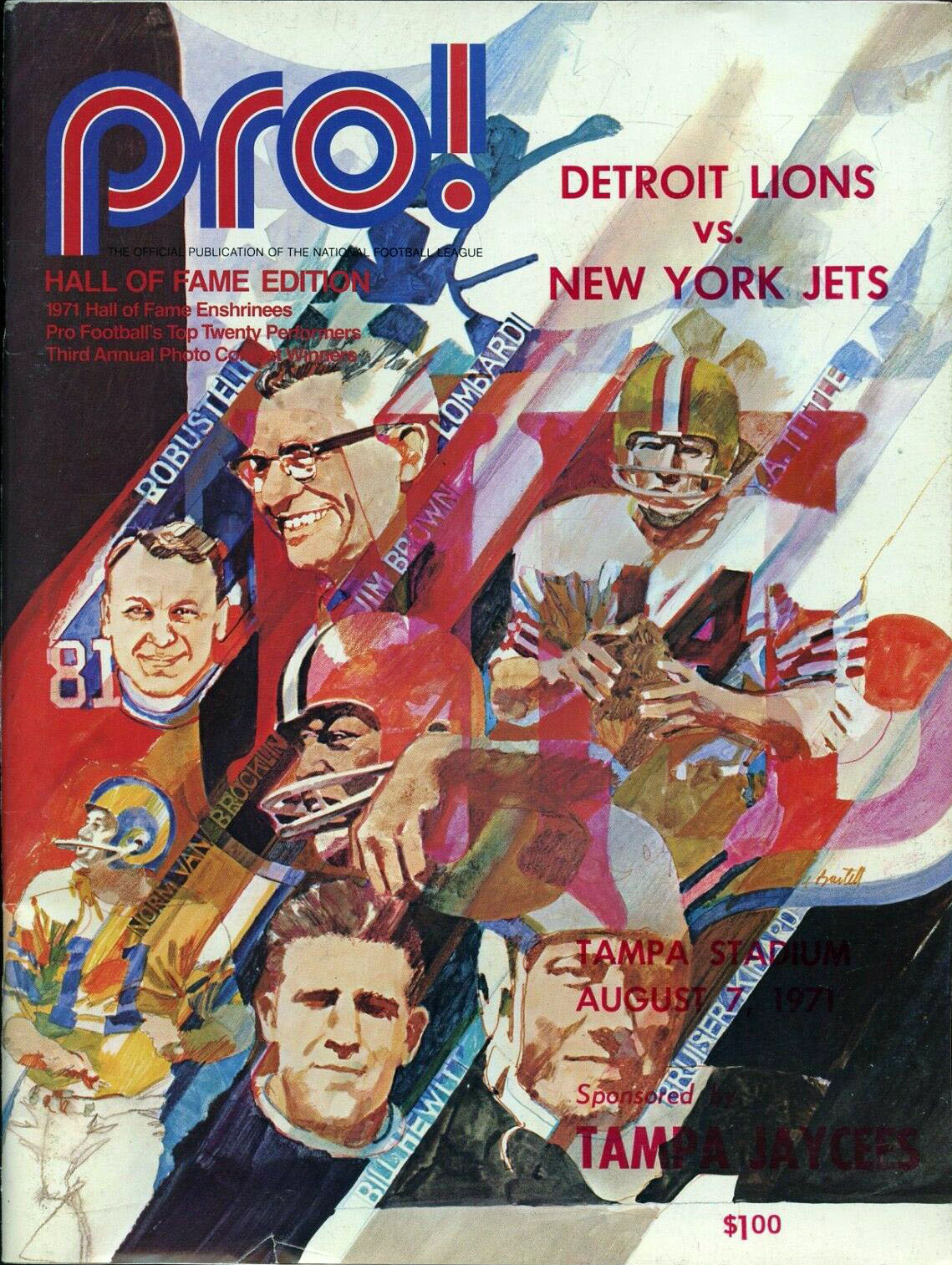 NFL Program: Detroit Lions vs. New York Jets (August 7, 1971)