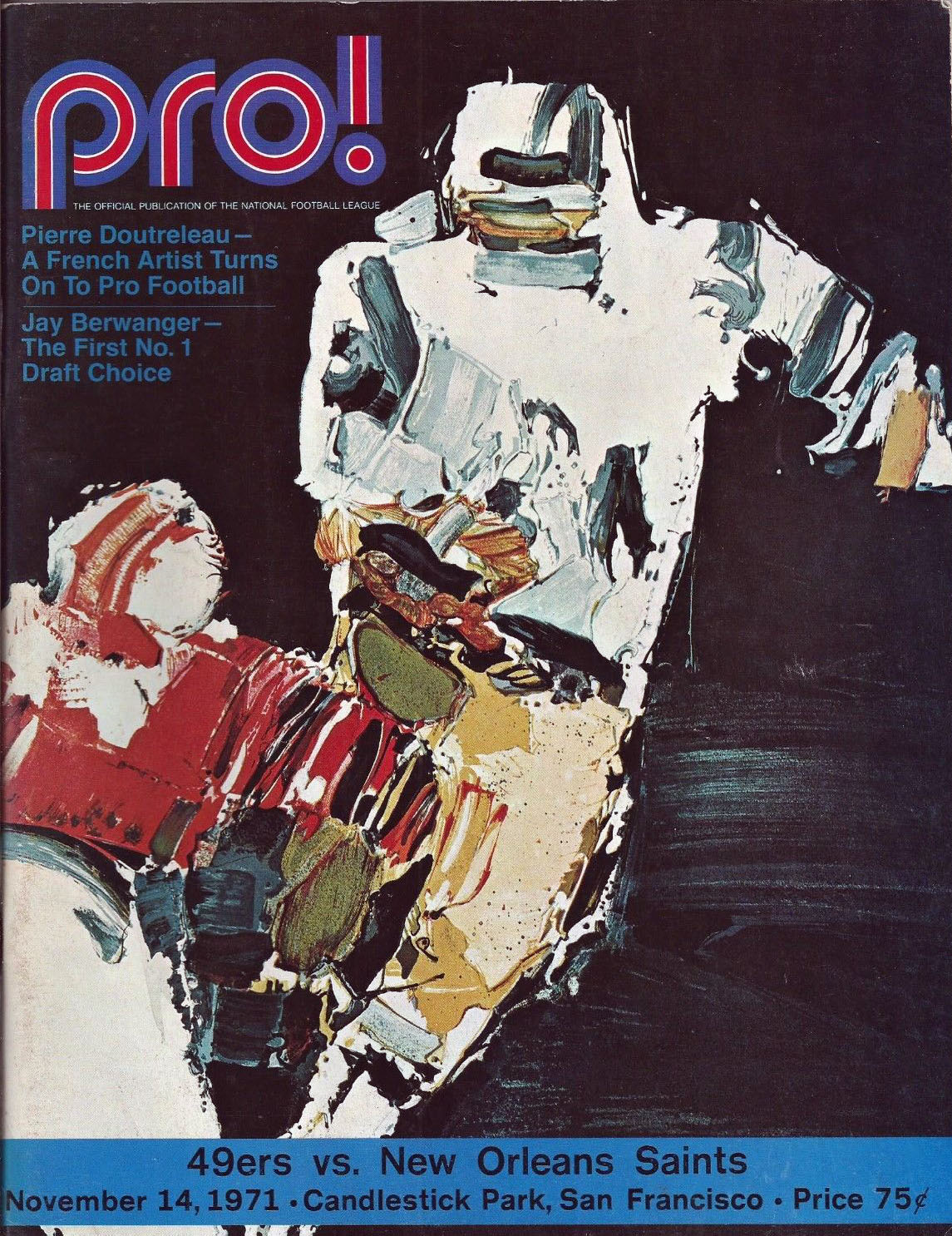 NFL Program: San Francisco 49ers vs. New Orleans Saints (November 14, 1971)