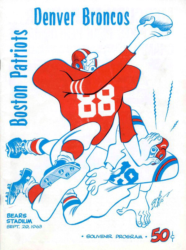 AFL Program: Denver Broncos vs. Boston Patriots (September 29, 1963)