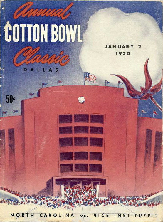 NCAA Bowl Game Program: 1950 Cotton Bowl (North Carolina Tar Heels vs. Rice Owls)