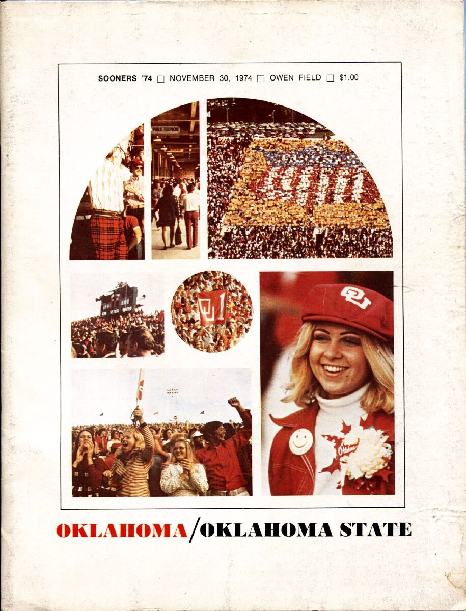College Football Program: Oklahoma Sooners vs. Oklahoma State Cowboys (November 30, 1974)