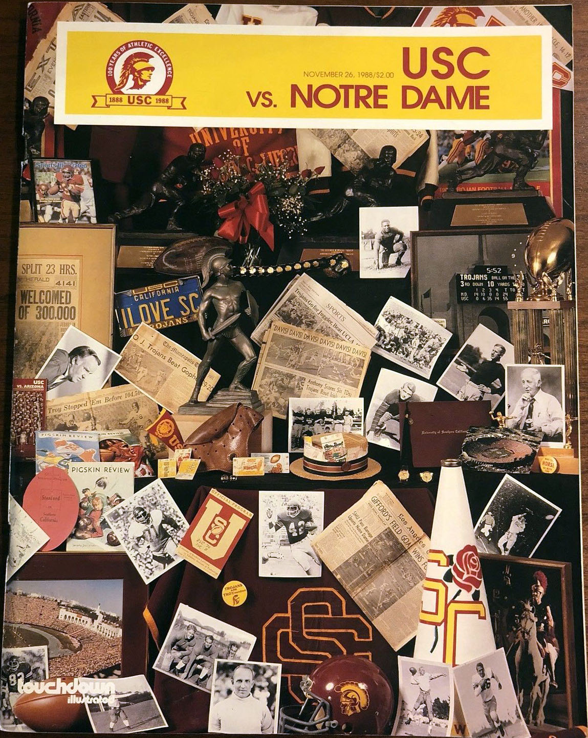 College Football Program: USC Trojans vs. Notre Dame Fighting Irish (November 26, 1988)