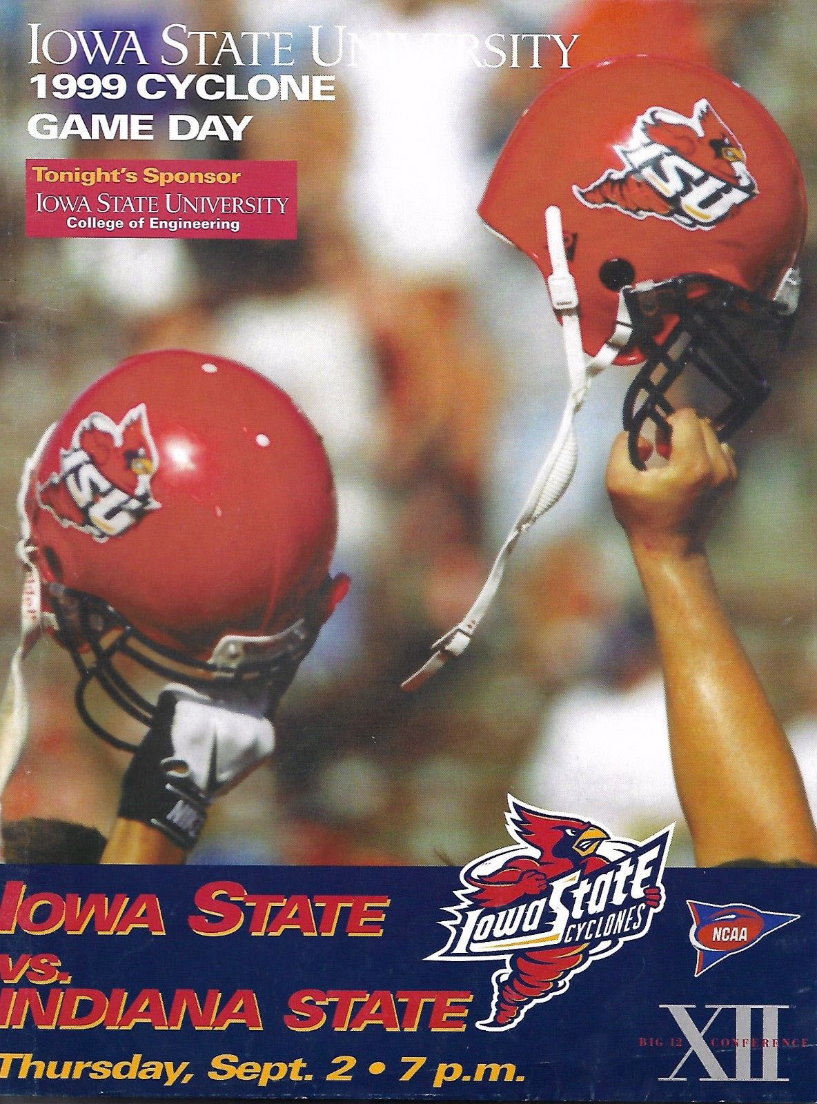 College Football Program: Iowa State Cyclones vs. Indiana State Sycamores (September 2, 1999)