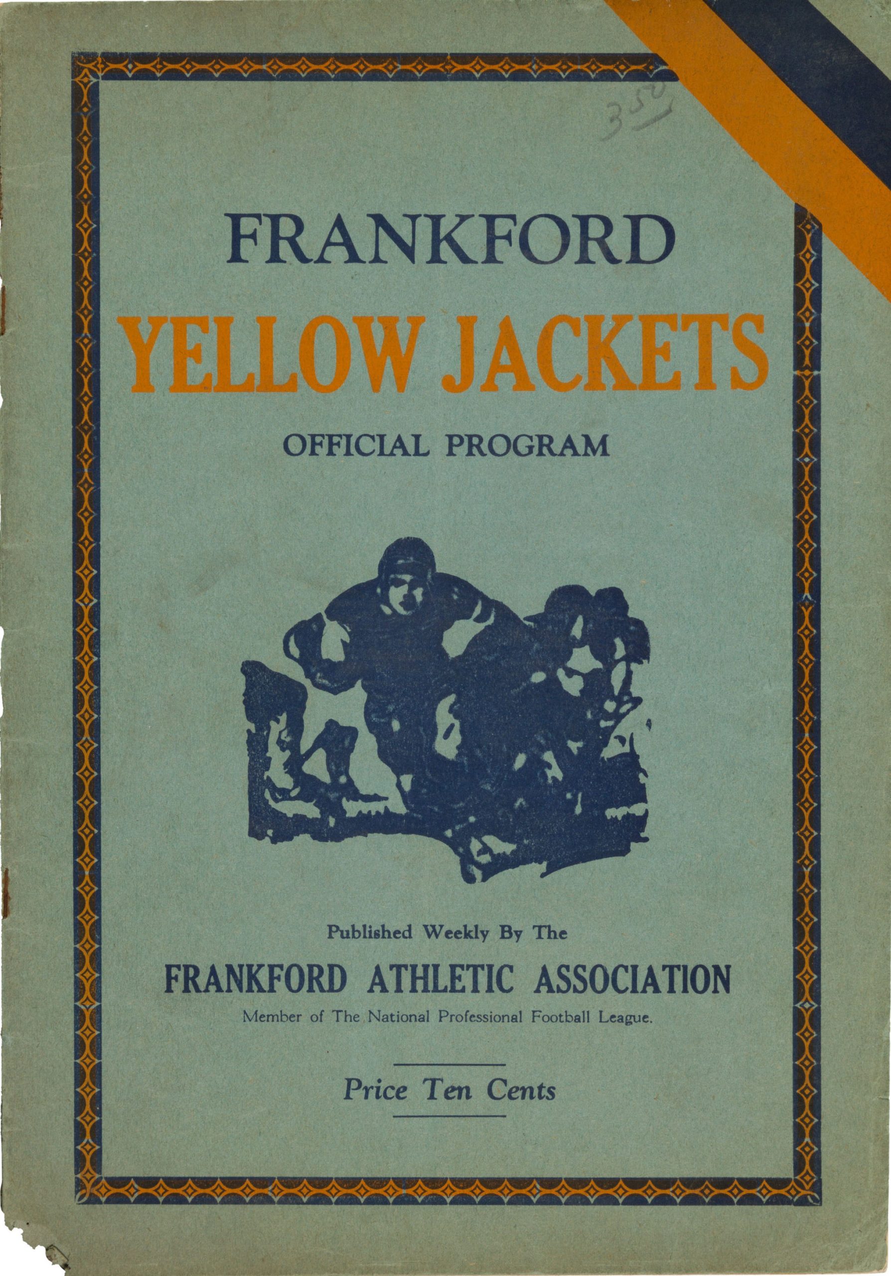 NFL Program: Frankford Yellow Jackets vs. Chicago Bears (December 5, 1925)