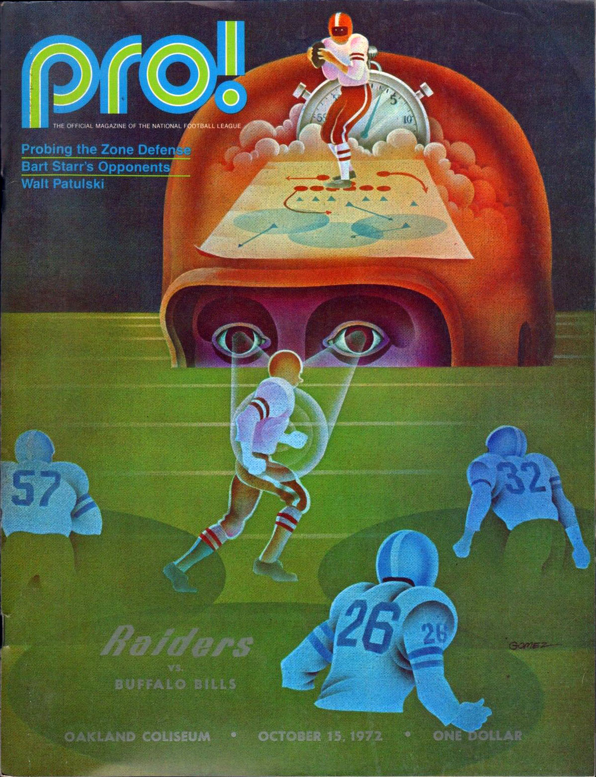 NFL Program: Oakland Raiders vs. Buffalo Bills (October 15, 1972)