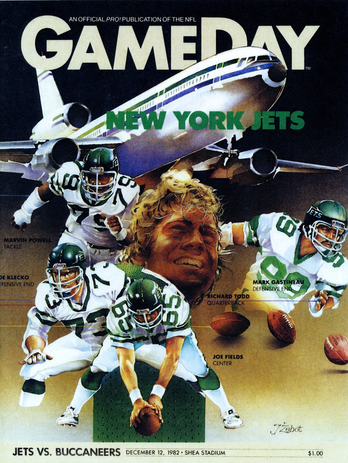 NFL Program: New York Jets vs. Tampa Bay Buccaneers (December 12, 1982)