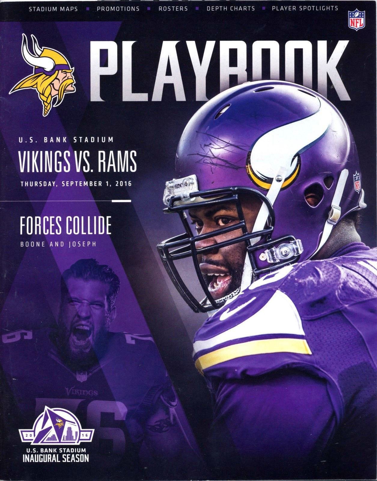 NFL Program: Minnesota Vikings vs. Los Angeles Rams (September 1, 2016)