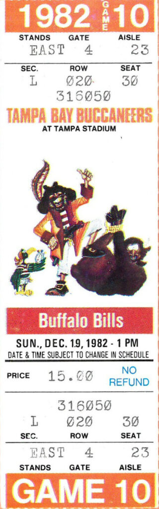Tampa Bay Buccaneers vs. Chicago Bears (December 19, 1982)