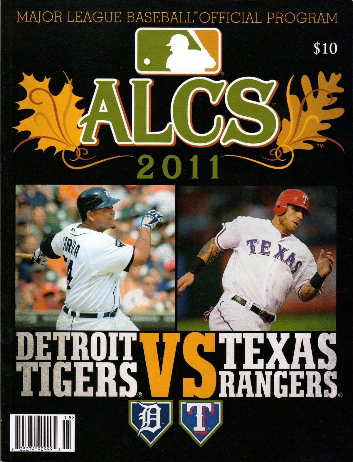 MLB ALCS Program: Texas Rangers vs. Detroit Tigers (2011)