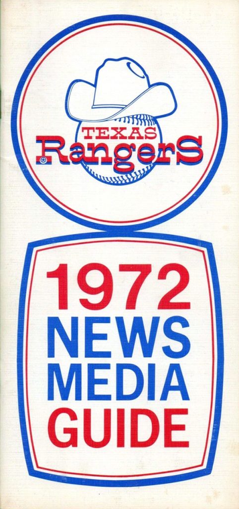 MLB Media Guide: Texas Rangers (1972)