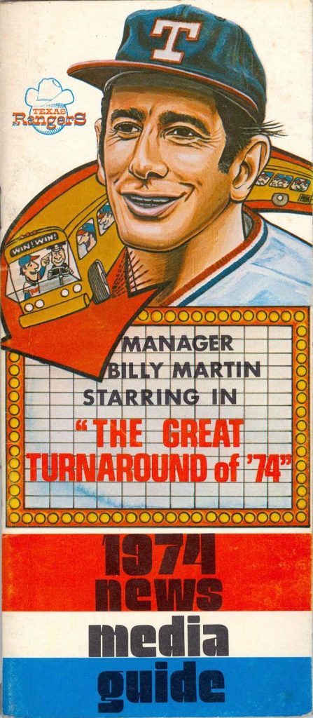 MLB Media Guide: Texas Rangers (1974)