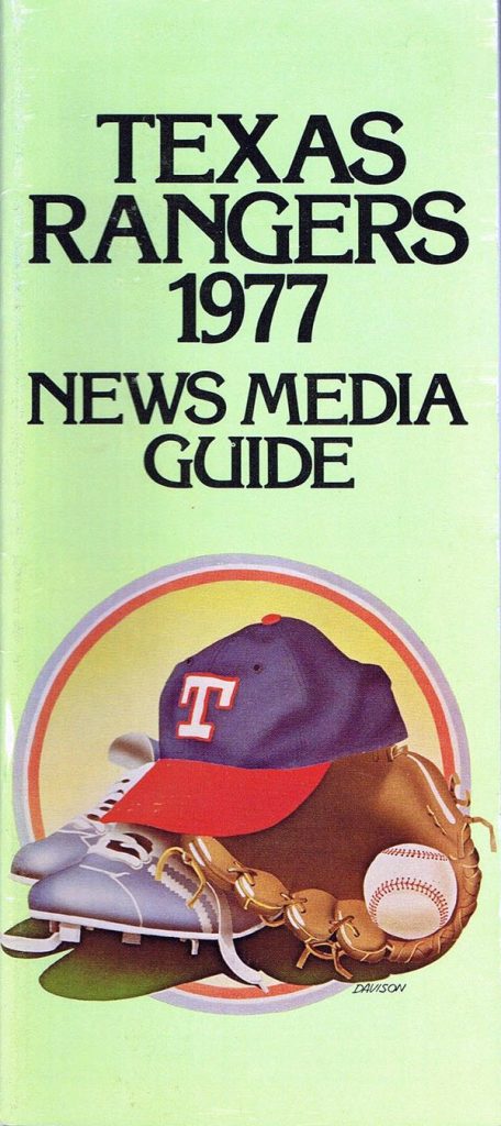 MLB Media Guide: Texas Rangers (1977)