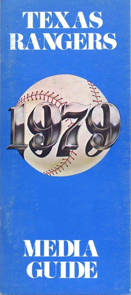 MLB Media Guide: Texas Rangers (1979)