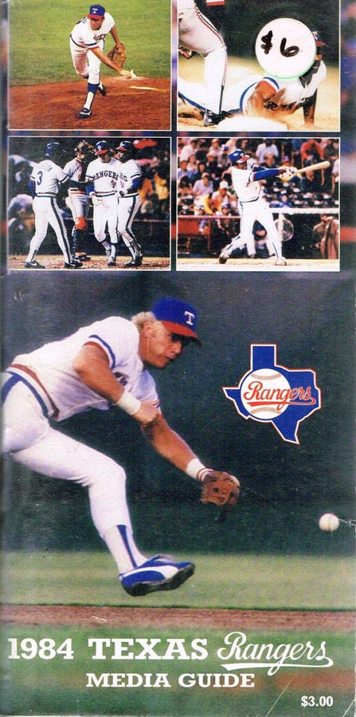MLB Media Guide: Texas Rangers (1984)