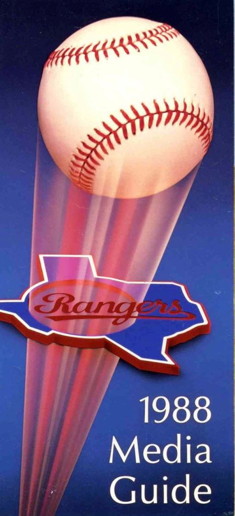 MLB Media Guide: Texas Rangers (1988)