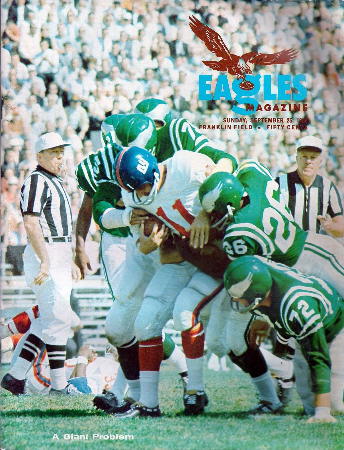 NFL Program: Philadelphia Eagles vs. New York Giants (September 25, 1966)
