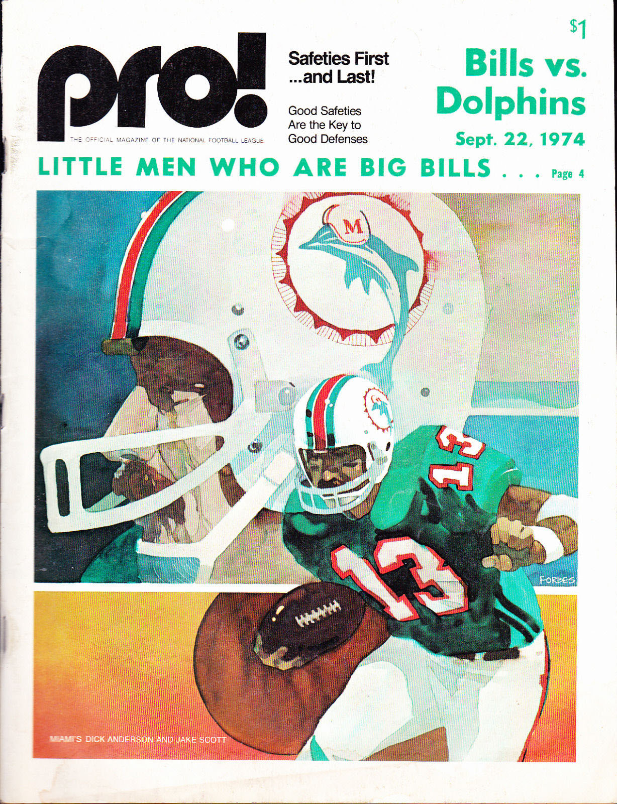 NFL Program: Buffalo Bills vs. Miami Dolphins (September 22, 1974)