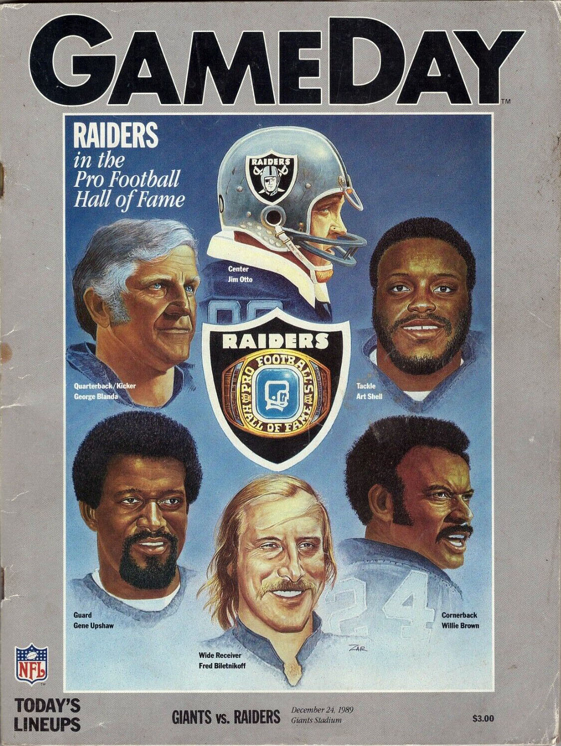 NFL Program: New York Giants vs. Los Angeles Raiders (December 24, 1989)